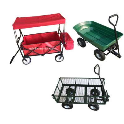 Metal fold sport kids gardening wagon beach trolley tools cart