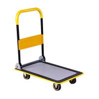 Folding platform trucks industrial trolley cart mute push cart manufacturer