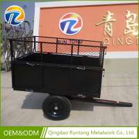 Eco-Friendly Durable Metal Mesh Rolling Black Garden Lawn Leaf Cart