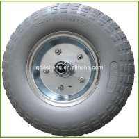 anti-piercing 4.00-6 solid wheel puncture proof wheelbarrow tyre 350-6 flat free wheel qingdao factory